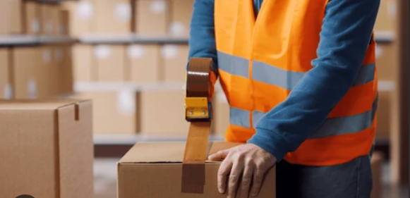Careful packaging and stacking of cargo boxes